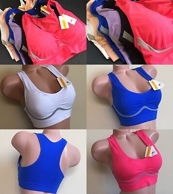 3 Bra or 6 Sports Bras Yoga Active Wear Workout Seamless TOP CAMI MISS PLUS SIZE