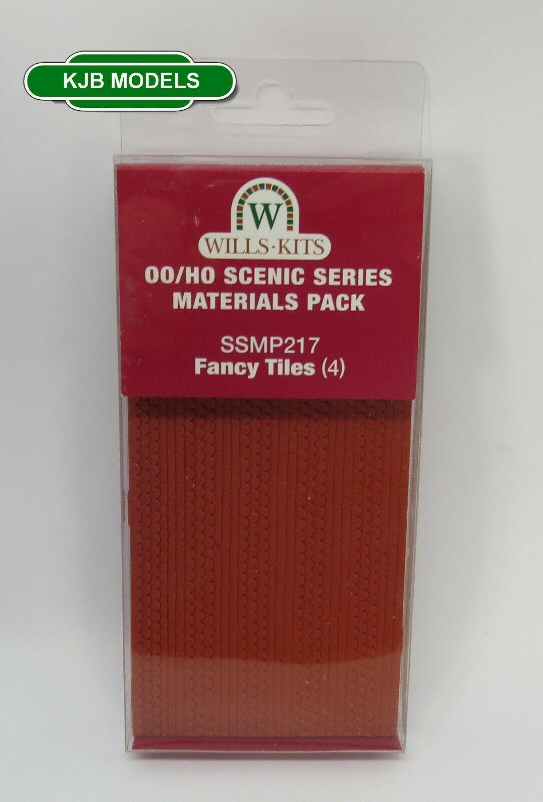 OO Gauge WILLS SSMP217 Fancy Tiles (4 PK) - Plastic Kit