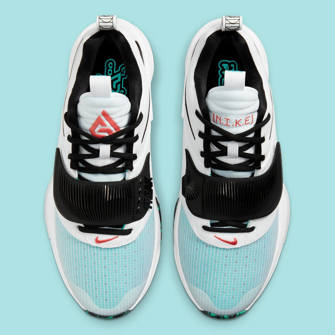 NEW Nike Zoom Freak 3 Giannis Teal White Strap Zoom DA0694 NEW Nike Zoom Freak 3 Giannis Teal White Strap Zoom DA0694