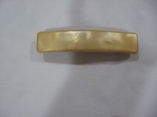 Vintage Satin Pearlized Beige Design Hair Barrette/France