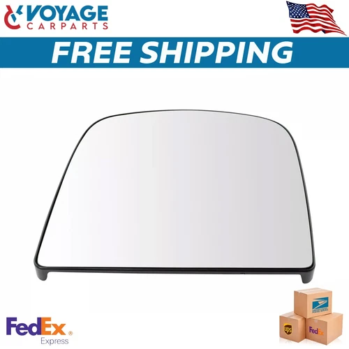 Upper Mirror Glass Fit Driver Left Side For 2008-2021 Chevy GMC 1500 2500 3500