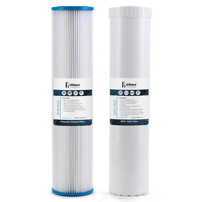 iFilters 20-Inch Whole House Sediment and GAC/KDF Replacement Filter for Dual Wh