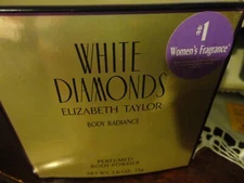 WHITE DIMONDS ELIZABETH TAYLOR  BODY RADIANCE PERFUMED BODY POWDER 2.6 OZ