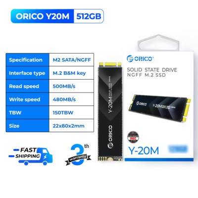 ORICO 512GB M.2 2280 SATA SSD NGFF Internal Solid State Hard Drive Laptop US