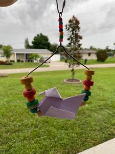 Zesty and festive bird swing for the sexy feathered friend in your life!