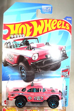 2022 Hot Wheels #112 Chevy Bel Air 5/5 BIG-AIR BEL-AIR Pink w/Green Baja5 Spokes