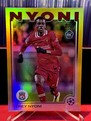 TREY NYONI RC 2024-25 Topps UCC Flagship Yellow #160/175 Liverpool 