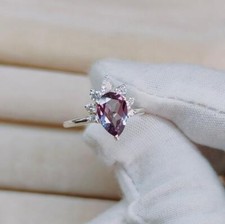 Alexandrite Ring, Lab Created Alexandrite Ring, 925 Sterling Silver Ring