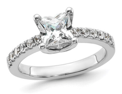 1.90 Carat (ctw VS2, D-E-F) Certified Lab-Grown Diamond Engagement Ring 14K Gold