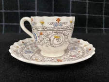 Spode Copeland "FLORENCE" - Flat Demitasse Cup and Saucer Set