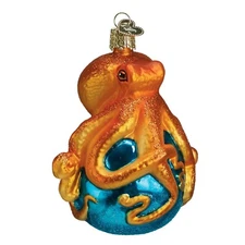 Old World Christmas Octopus Glass Ornament 12129 Sea Life Decoration FREE BOX