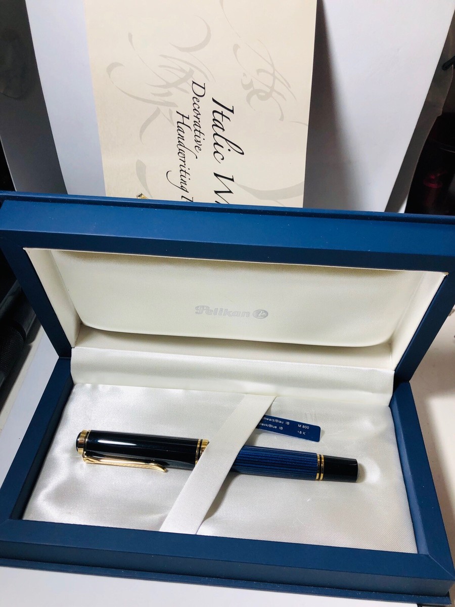 pelikan fountain pen Special Edition M800 Blue Stripes Gold 18k