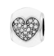 Brighton BLISSFUL HEARTS White Bead w Crystals J9654F MSRP: 21 New