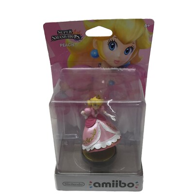 Peach Super Smash Bros Amiibo Nintendo Figure Brand New Factory Sealed
