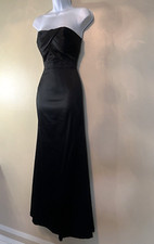 Vintage BCBG Timeless Rare2Find Y2K Satin Gown Pleated Sweetheart-Neck Bustier 0
