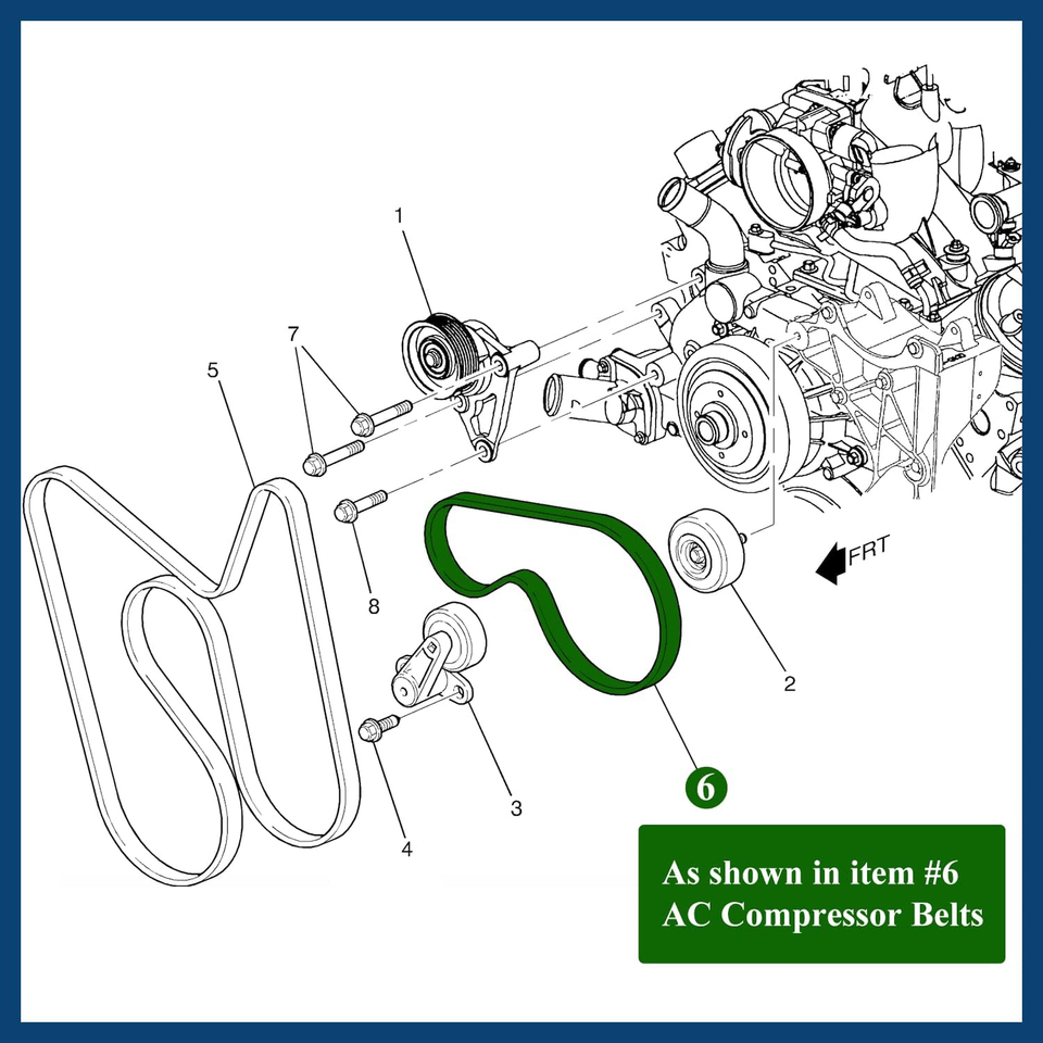 4PK960 A/C Drive Belt For For Chevy Silverado Express GMC Sierra 1500 2500 Yukon - Foto 6