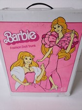 Vintage 1982 Barbie Fashion Doll Pink Clothes Case Trunk 1004 By Mattel