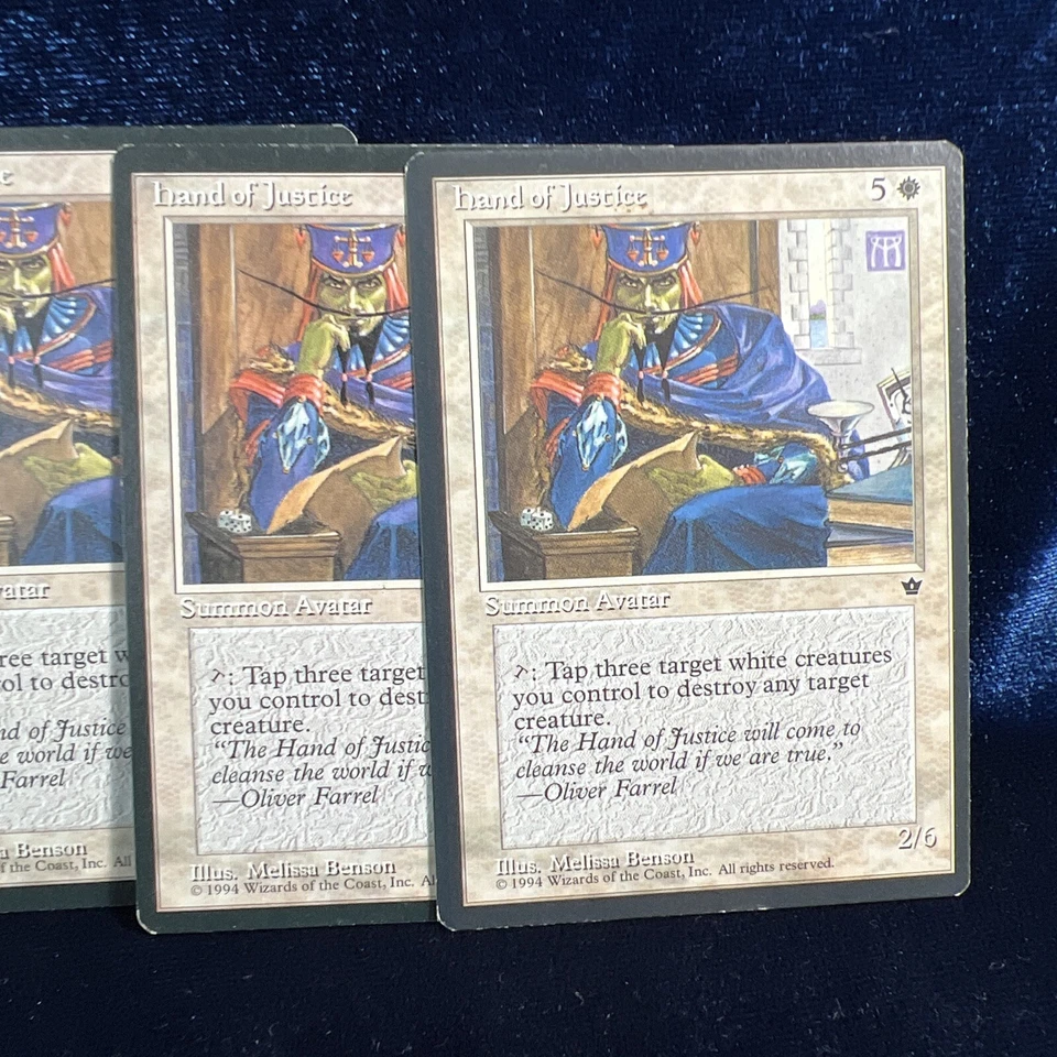 Hand of Justice Fallen Empires Rare MTG Magic the Gathering Card Reserved List 3 - Image 3 of 4