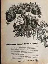 Bell Telephone System Full Page Vintage Print Ad, a