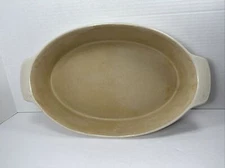 Pampered Chef Large 12x8 Oval French Vanilla Baker Stone 1300 12in