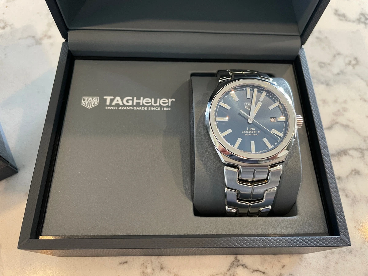 TAG Heuer Link Blue Men s Watch Calibre 5 Automatic WBC2112