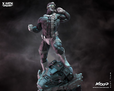 3D Resin Printed Cyclops Statue Model Kit - Unpainted & Unassembled - X-Men