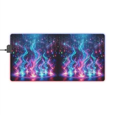 LED Gaming Mouse Pad - Dancing Neon Flames