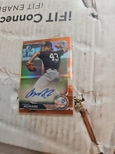 2019 Bowman Chrome Chance Adams Auto Autograph Orange Parallel 1/25