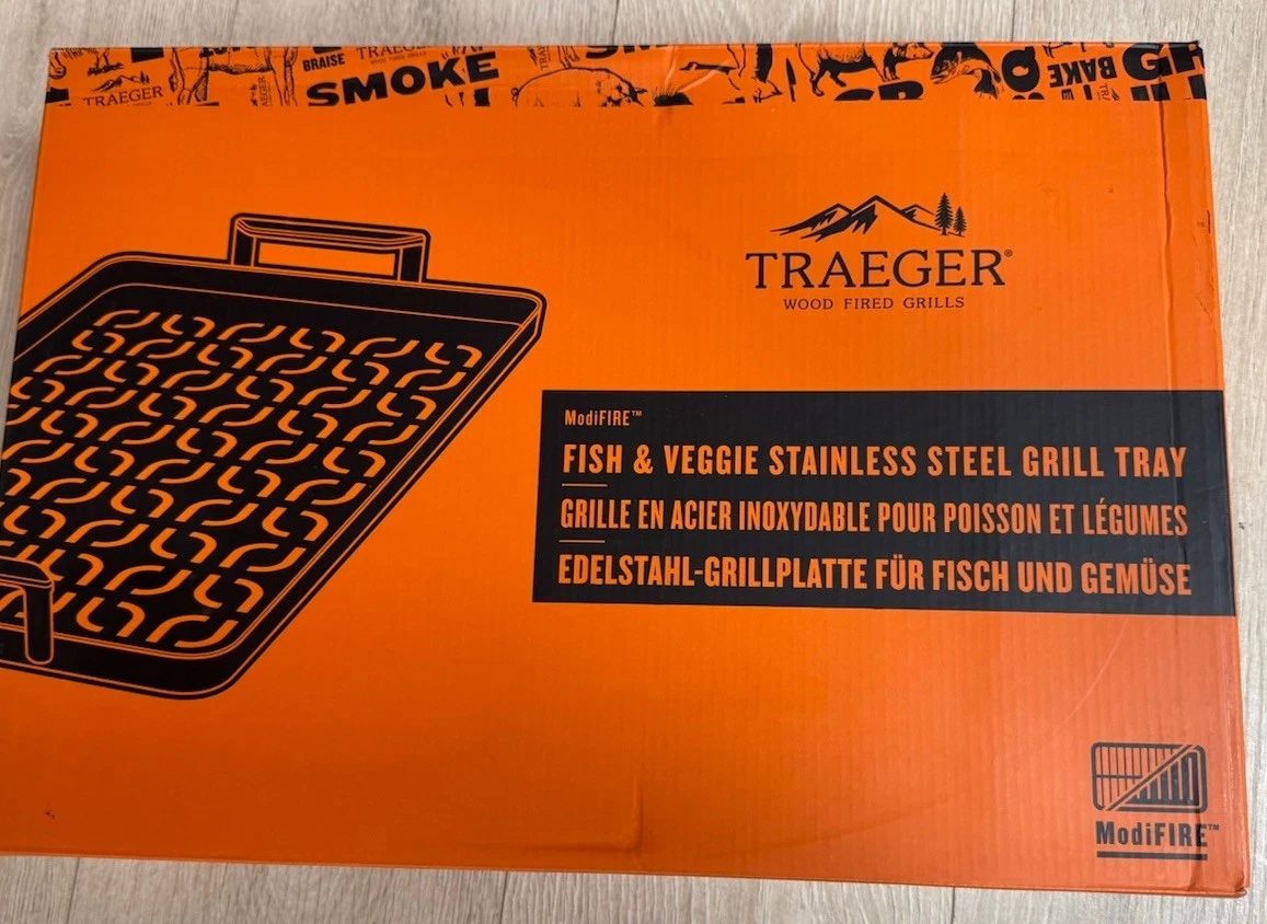 Traeger Grills ModiFIRE Fish & Veggie Stainless Steel Grill Tray BAC610 (NIOB)