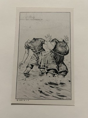 UNPOSTED 1935 Fotofun Postcard Insert Photo Laugh Your Heads Off Series