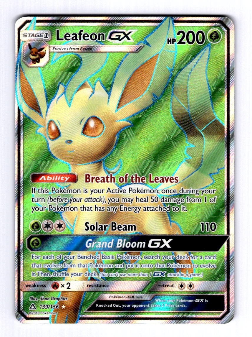 Leafeon GX (Full Art) SM - Ultra Prism #139 (2018) Ultra Rare Holo LP Pokemon