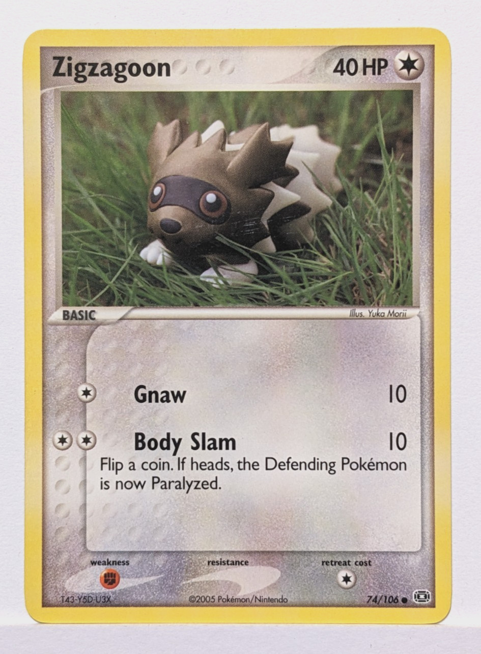 Zigzagoon 74/106 Emerald Common Pokemon Cards - NM