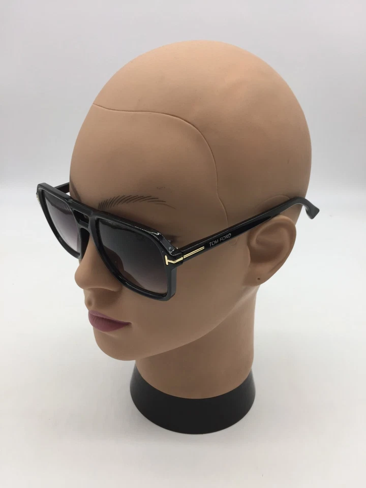 Tom Ford Full Rim Black Frame Trendy Sunglasses 54-19-143 Grey Lenses - Image 3 of 4