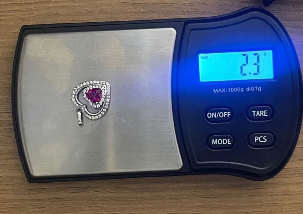 Sterling Silver .925 Lab Created Ruby & White Sap… - image 7