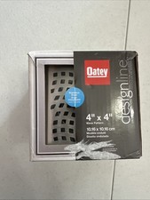 Oatey DesignLine 4" x 4" Stainless Steel Square Shower Drain Wave Drain Cover