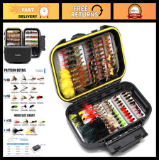 Assorted Fly Fishing Flies Kit - Dry, Wet, Nymphs, Tenkara, Streamers & Woolly B