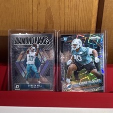Panini Donruss Optic Diamond Hands Tyreek Hill Prizm Kenneth Grant Football Car…