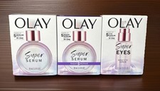 Olay Super Serum/Super Serum Night/Super Eyes. Lot of 3. FULL SIZE NIB