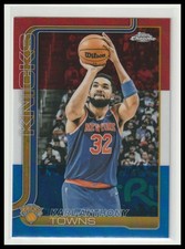 2025-26 Topps Chrome #179 Karl-Anthony Towns Red White and Blue Refractor