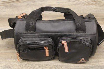 Reebok Black Mini Crossbody Bag Neoprene Gym Travel RWF2D3031WM