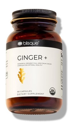 Organic Ginger Supplement 90 Capsules - Enhanced with Turmeric for Digestive