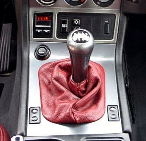 BMW E36 E46 E90 E Z3 Soufflet de Levier de Vitesse Cuir Véritable Rouge - Photo 1/1