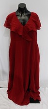 Azazie Women's Lainey A-Line with Pockets Chiffon Dress WR4 Burgundy Size A16