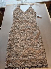 Windsor Black Lace Overlay Nude Adjustable Straps Size Medium