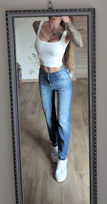 Closed Luca relaxed Jeans W24 24 blau straight fit high-waist boyfriend mom