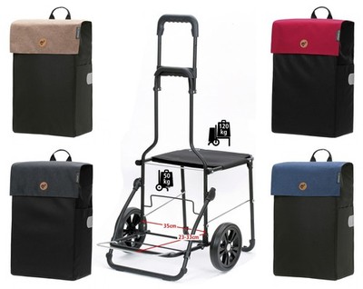 Andersen Komfort Shopper Hera ausklappbarer Sitz Stuhl Sitzen Einkaufstrolley