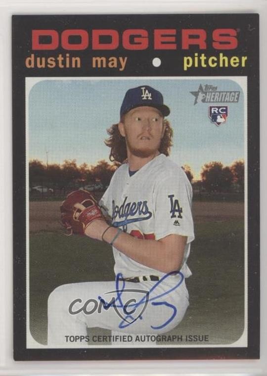2020 Topps Heritage Real One Auto Dustin May #ROA-DM Auto i4v
