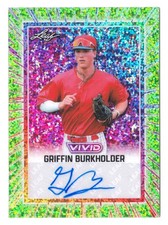 2025 Leaf Vivid Griffin Burkholder Auto Base Autograph Green Sparkles #1/8 1/1