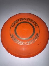 Vintage 1974 Wham-O Professional Frisbee Model - Orange/Gold - Super Pro