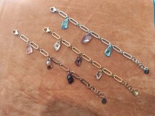 Bracciale Donna Acciaio con Cristalli Colorati Sfaccettati Boccadamo